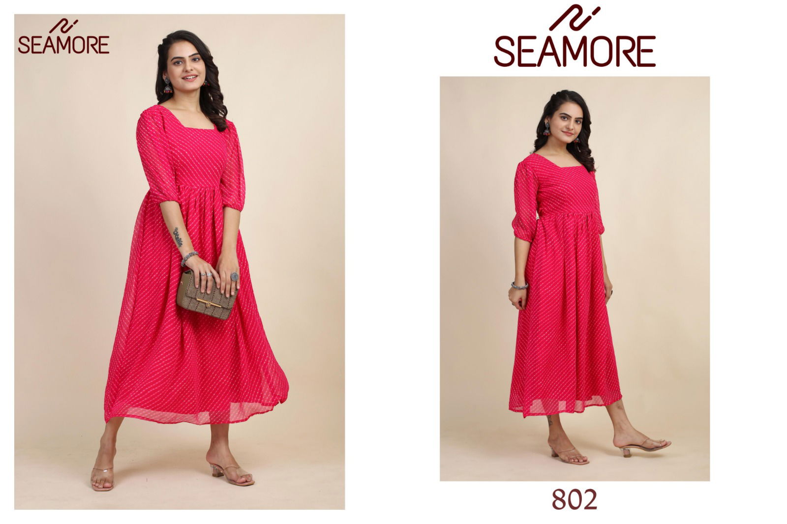 Jasmin By Seamore Georgette Printed Designer Kurtis Catalog